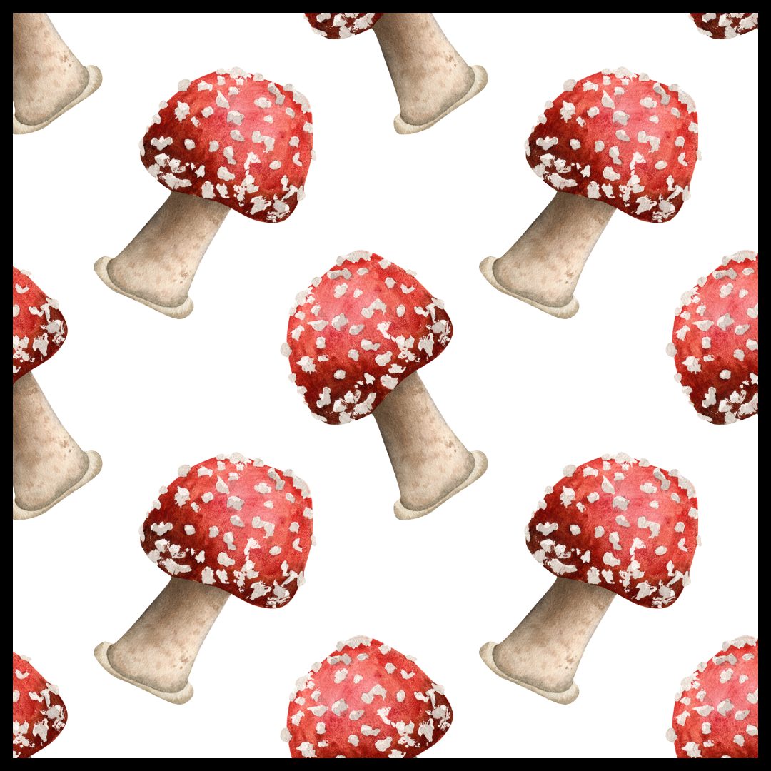 Amanita Muscaria Mushrooms In Pattern