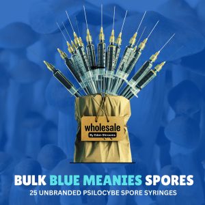 Bulk Blue Meanies Spores With Syringes & Title